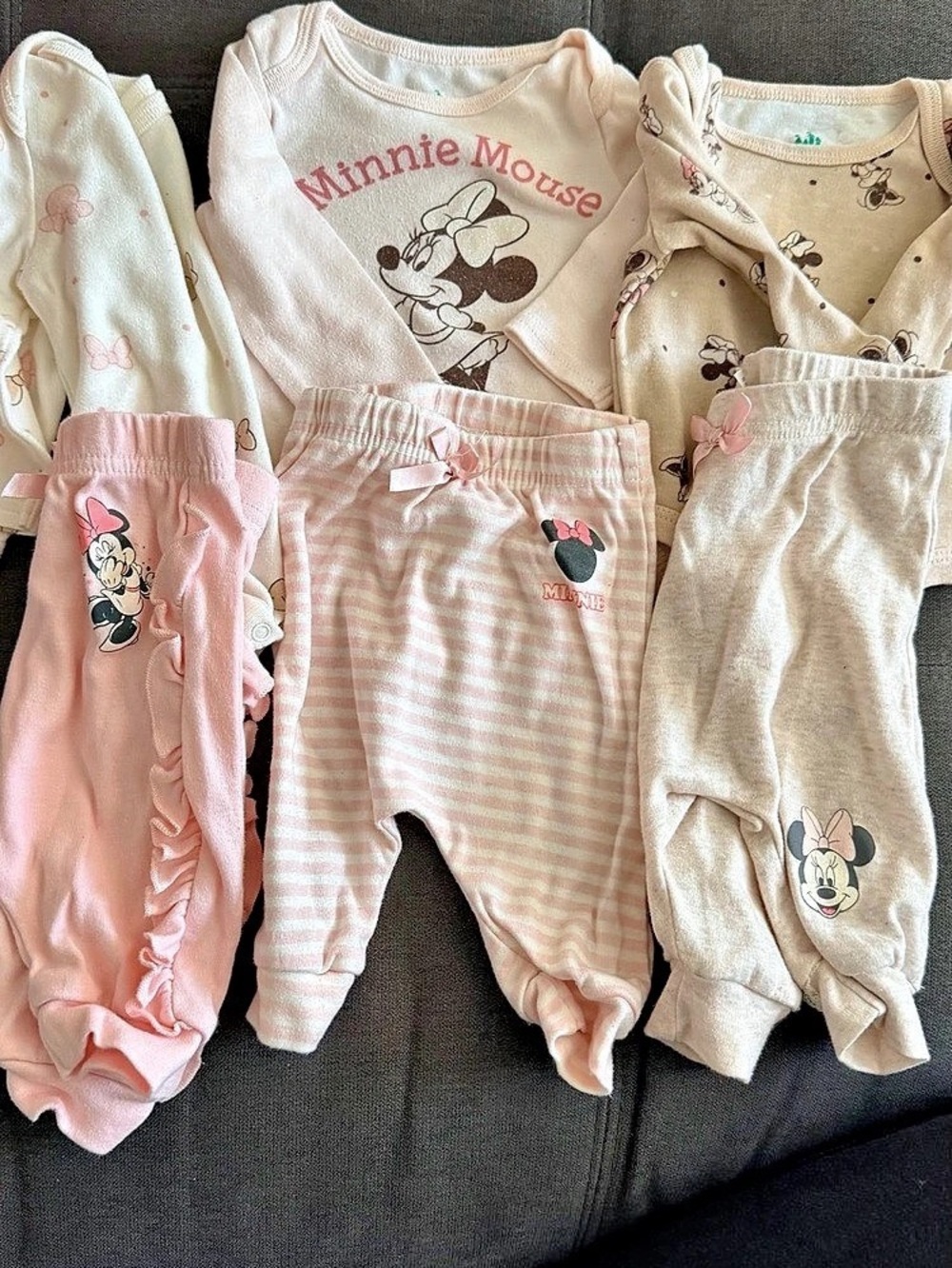 Disney Baby Minnie Mouse Baby Pink & Cream Size 3M/6M